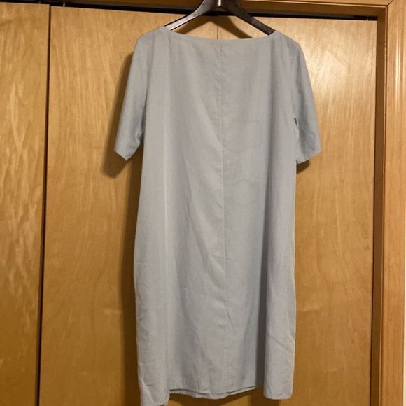 Eileen Fisher T-Shirth  Dress in Cornflowers - Picture 9 of 11